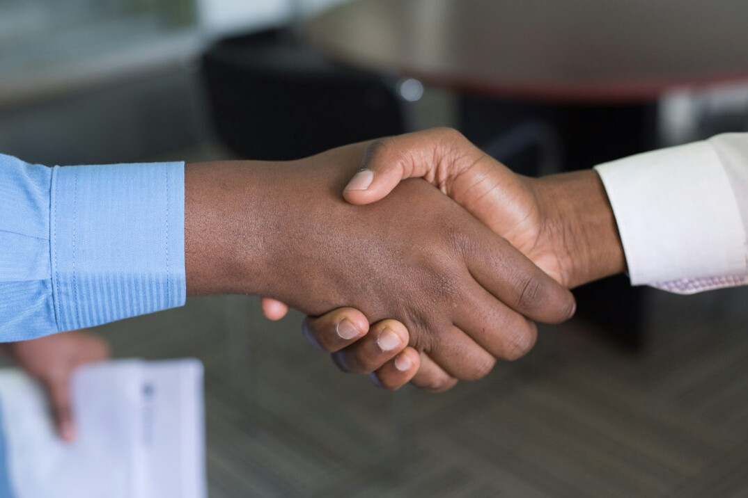career advancement handshake